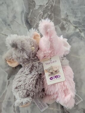 NWT Warm Warmies Plush Duo in Pink and Gray